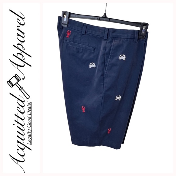 Brooks Brothers 346 Men's Embridered Labster and Crabs Shorts - Picture 1 of 13